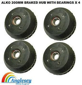 alko 200mm braked hubs