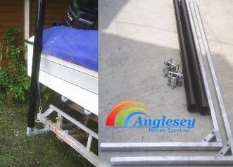 boat trailer docking pole arms