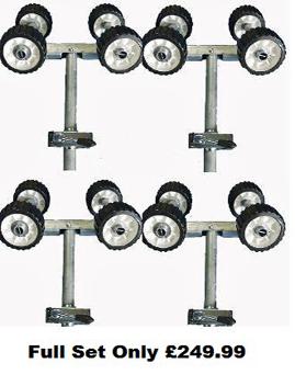 boat trailer rollers on poles with split clamps