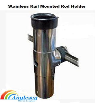 boat fishing rod holder stainless steel rail mounted