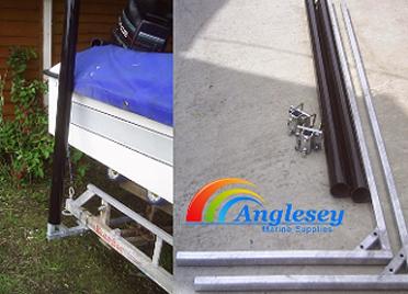 boat trailer docking arms poles