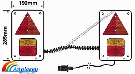 boat trailer lighting board adjustable