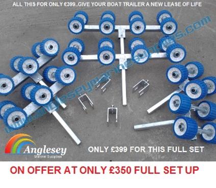 boat trailer rollers bunk conversion kit