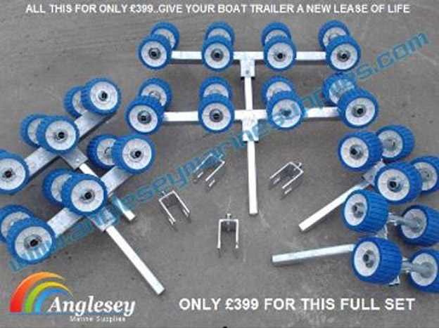 Large Boat Jetski Dinghy Trailer Keel V Roller & Bracket 19mm Spindle UBR24UBR2 