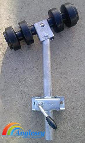 boat trailer side roller pole clamp