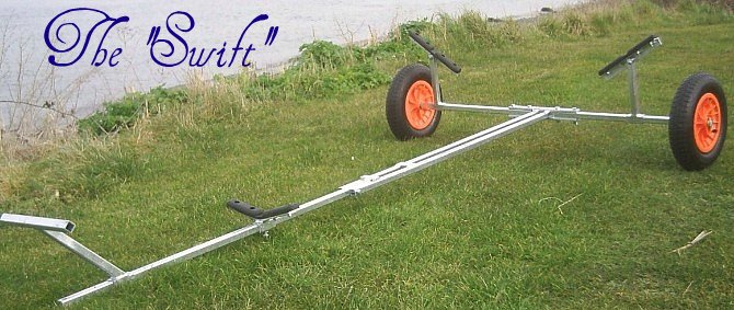 quality dinghy launching trolley with rollers for only £169 plus 