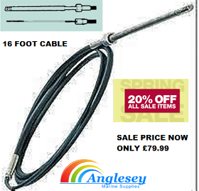 16 FOOT HEAVY DUTY BOAT STEERING CABLE