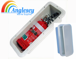 boat fire extinguisher hatch box motor home storage locker