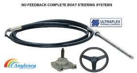 boat steering system no feedback helm cable bezel wheel heavy duty