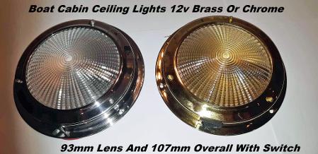 boat ceiling light stainless brass