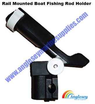 boat fishing rod holder rail mounted