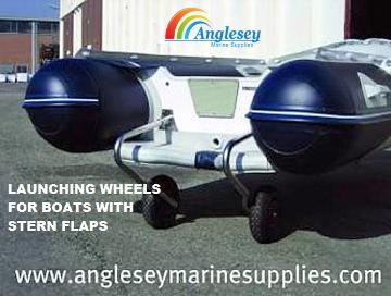 boat launching wheels stern flaps