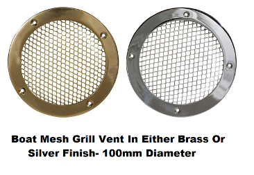 boat mesh grill vent brass silver