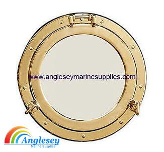 brass porthole mirror boat