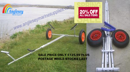DINGHY LAUNCH LAUNCHING TROLLEY SAILING RIB INFLATABLE DOLLY