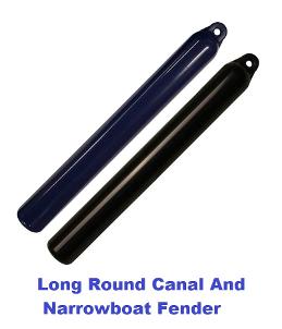 Slim round canal boat fender