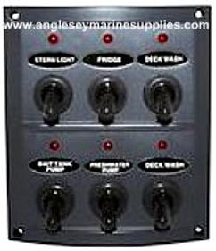 Boat Switch Panel 6 Gang Splashproof