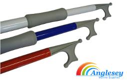 telescopic boat hook canal narrowboat black blue red grey