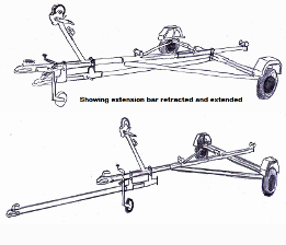 boat trailer launch launching extension bar towing